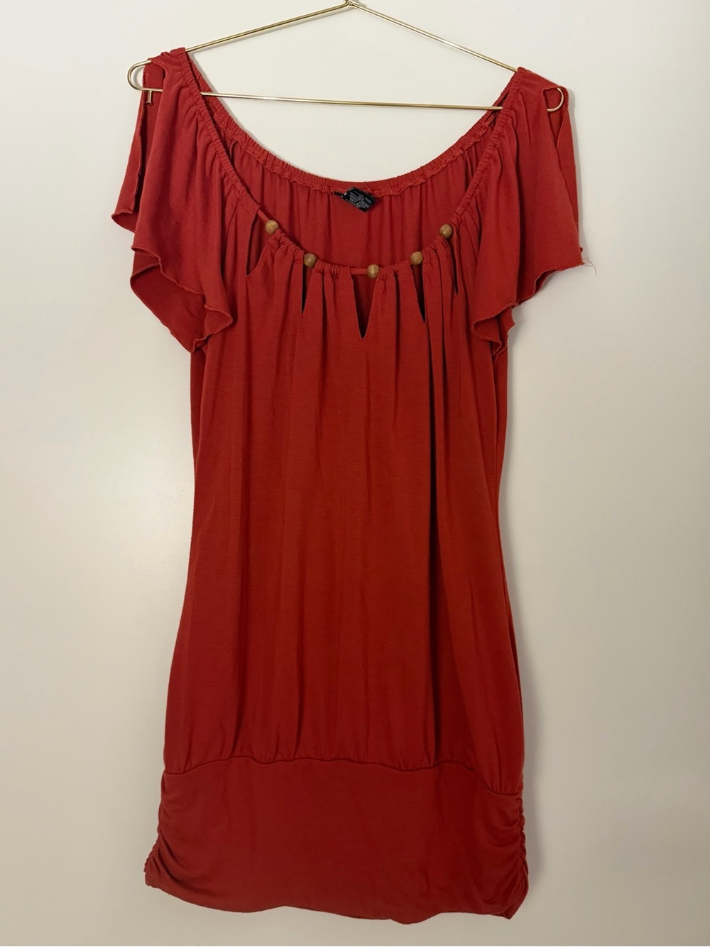 Y2K Vanity Orange Beaded Tunic Dress